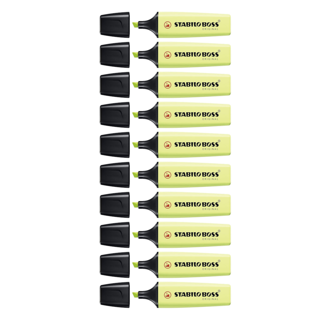 10pcs Stabilo Boss Original Highlighter - Pastel Colour - Dash of Lime