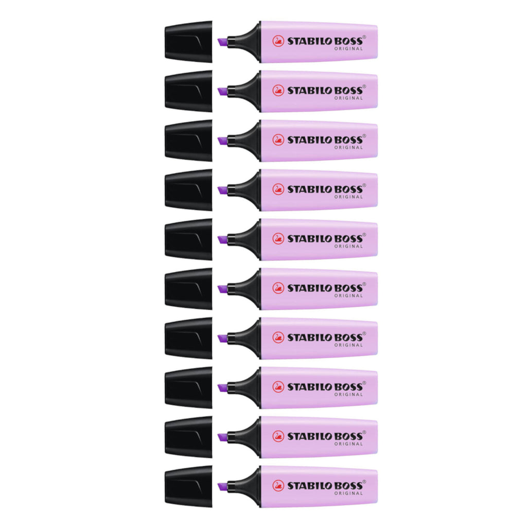 10pcs Stabilo Boss Original Highlighter - Pastel Colour - Lilac haze
