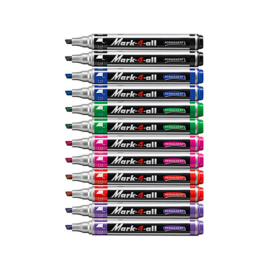 12pcs Stabilo Mark-4-All Permanent Marker - Chisel Tip