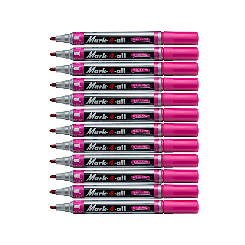 12pcs Stabilo Mark-4-All Permanent Marker - Bullet Tip - Pink