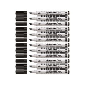 12pcs Stabilo Plan Whiteboard Marker - Chisel Tip