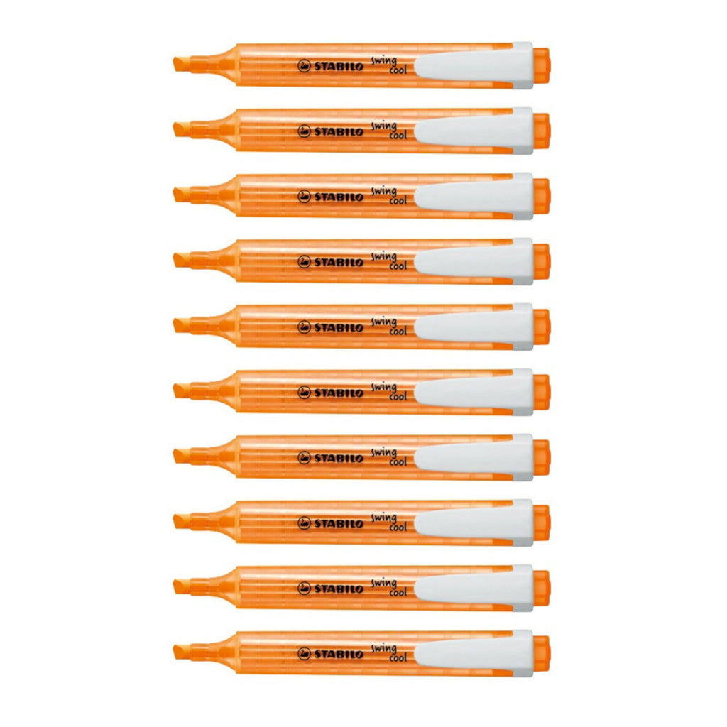 10pcs Stabilo Schwan Swing Cool Pocket Highlighter - Orange