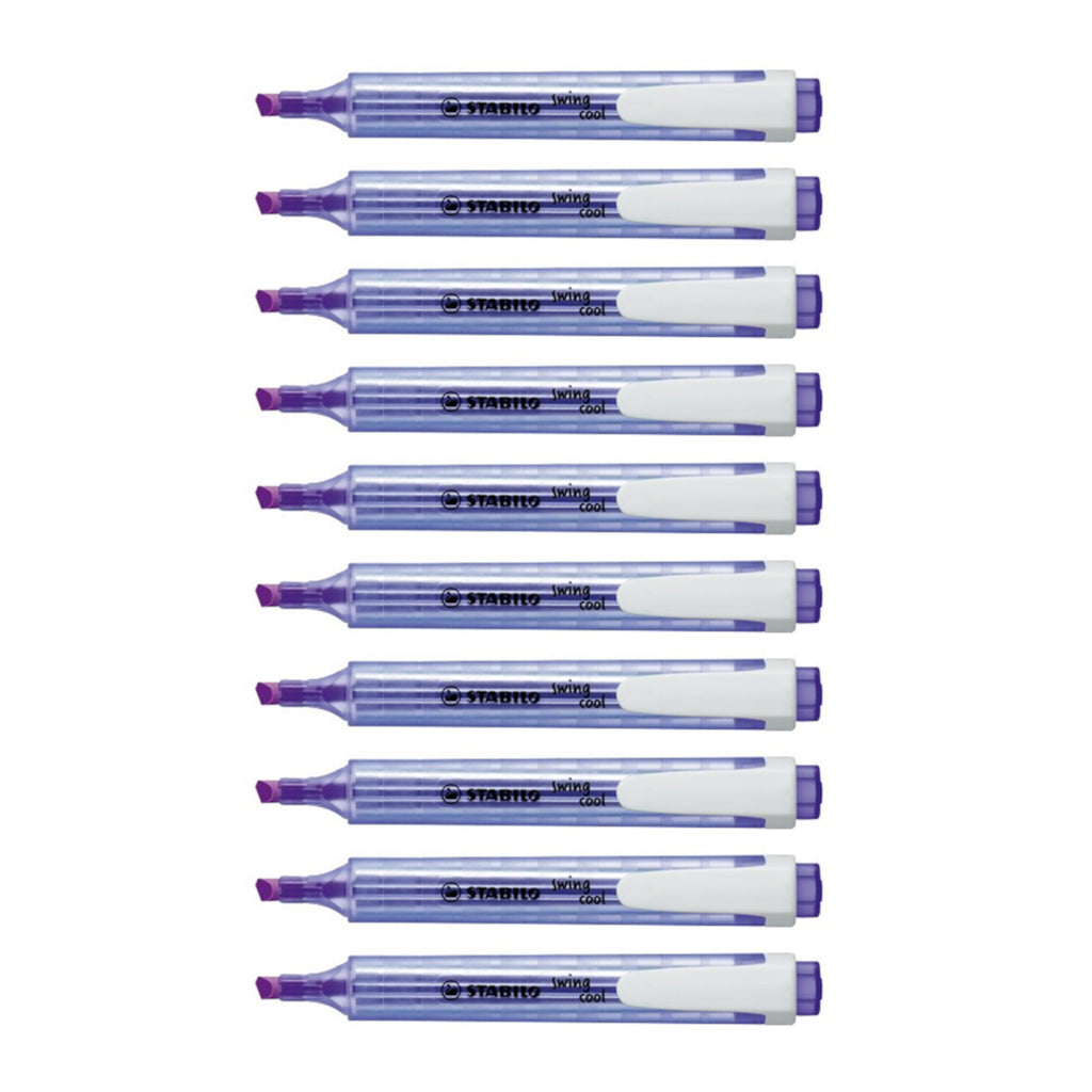 10pcs Stabilo Schwan Swing Cool Pocket Highlighter - Puple