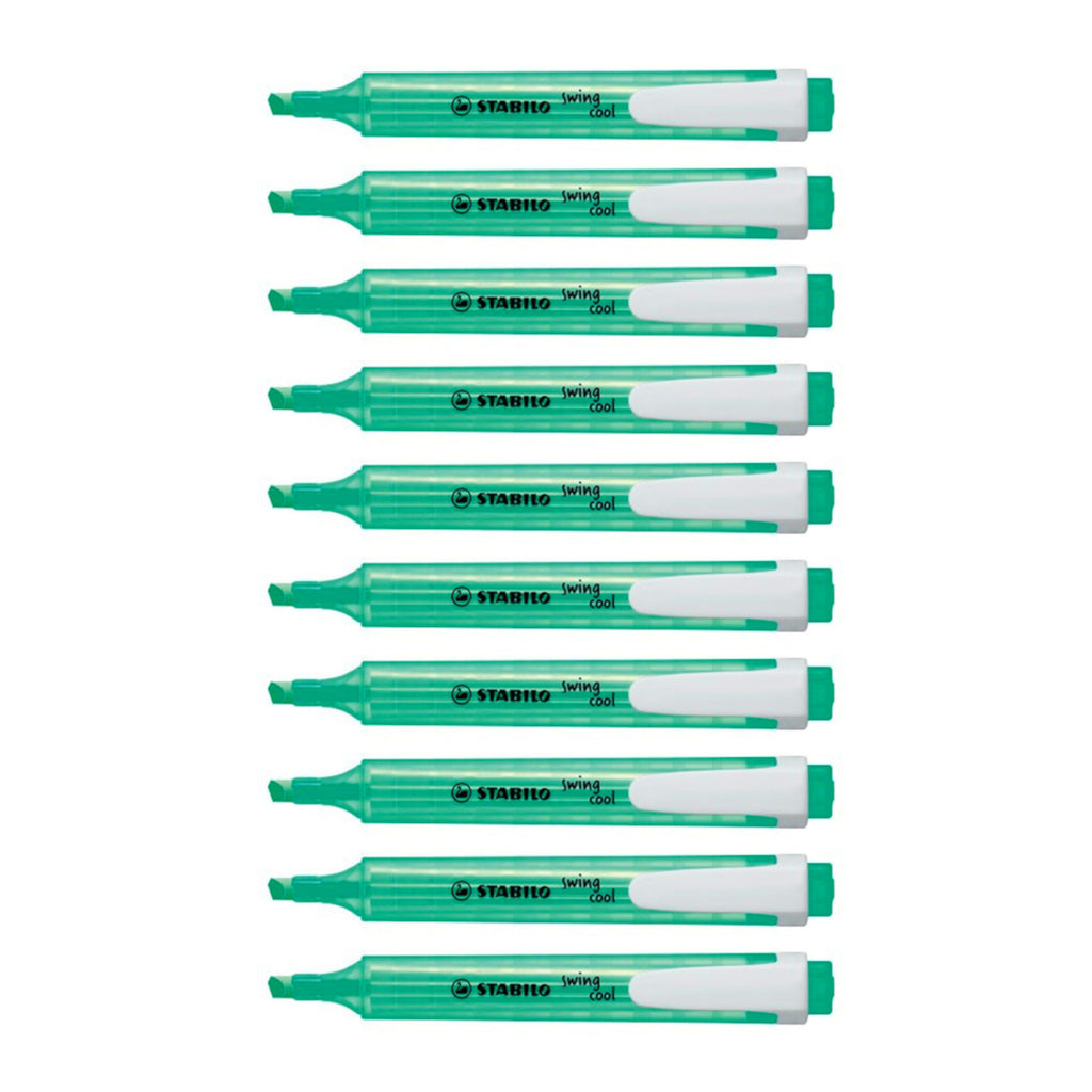 10pcs Stabilo Schwan Swing Cool Pocket Highlighter - Turquoise