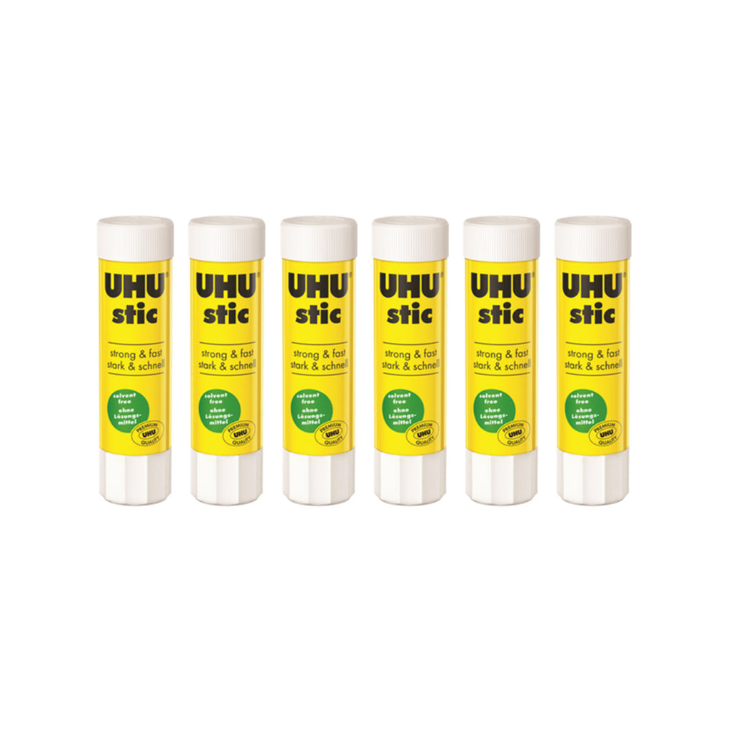 6pcs UHU Stic Glue Stick Non Toxic Adhesive 8g / 21g