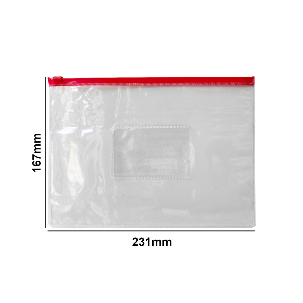A5 PVC Clear Zipper Bag