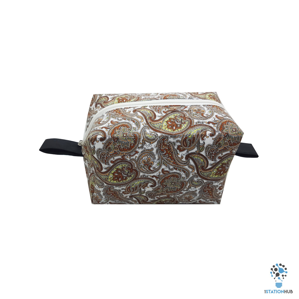 Handmade Storage Pouch | Brown Floral