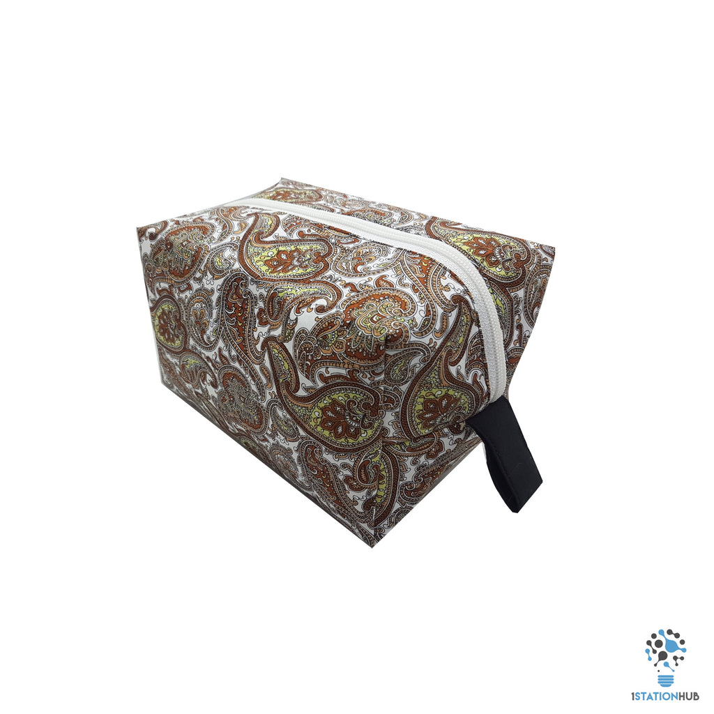 Handmade Storage Pouch | Brown Floral