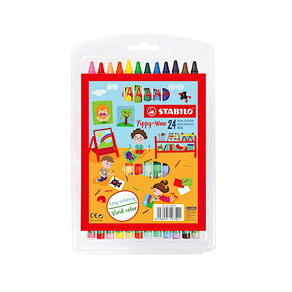 STABILO Yippy-Wax Crayon | Pack of 24 Colours