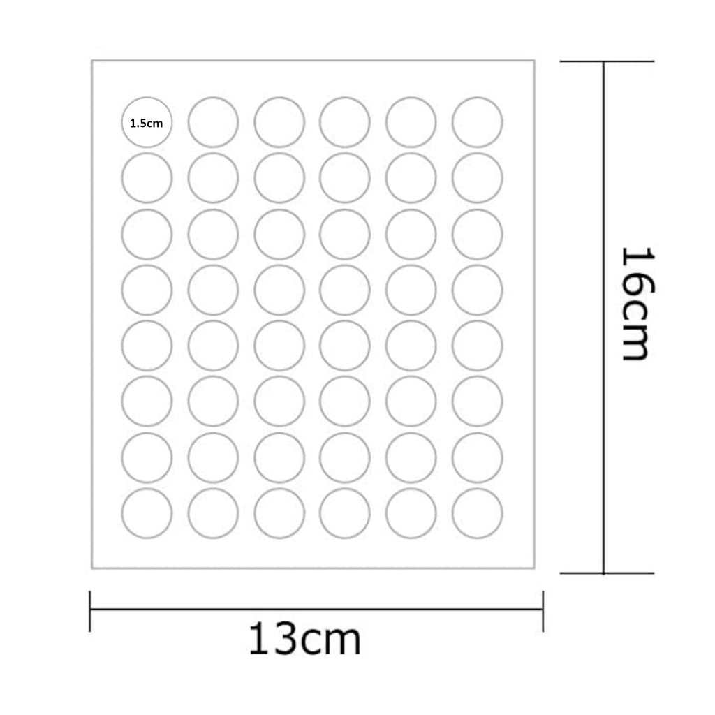 Basic Dots Colourful 1.5cm Round Sticker Sheets - Emoji