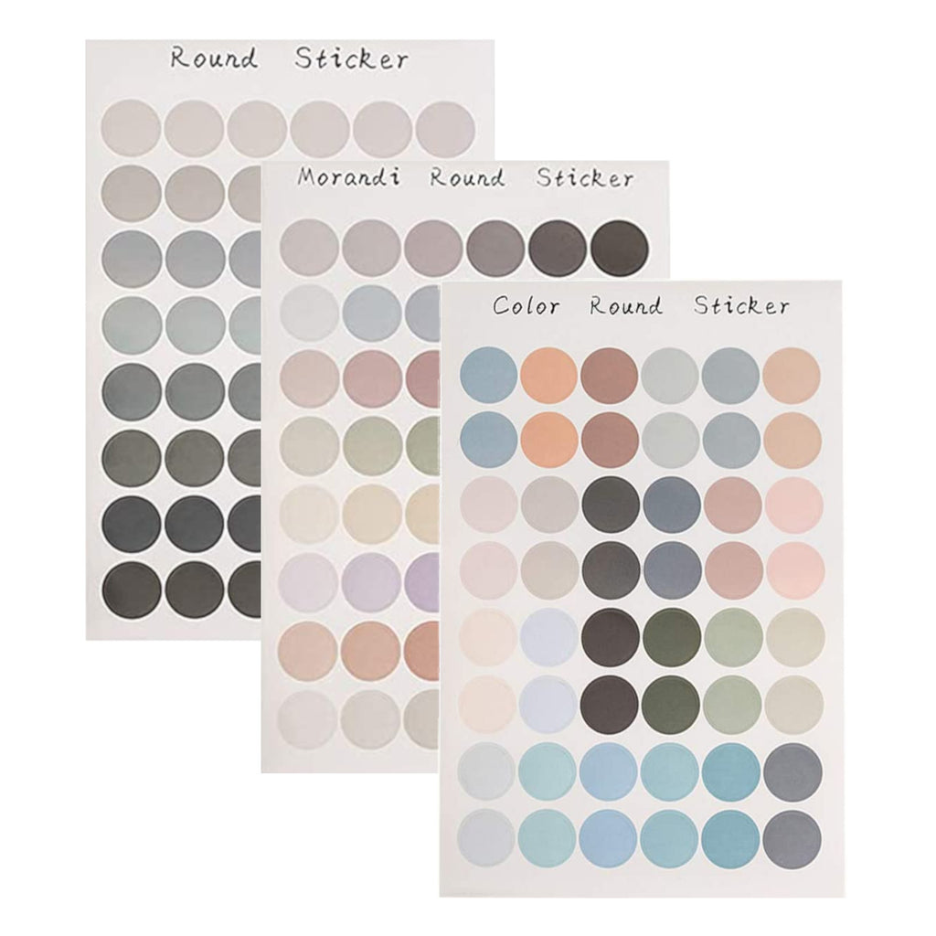 Basic Dots Colourful 2cm Round Sticker Sheets