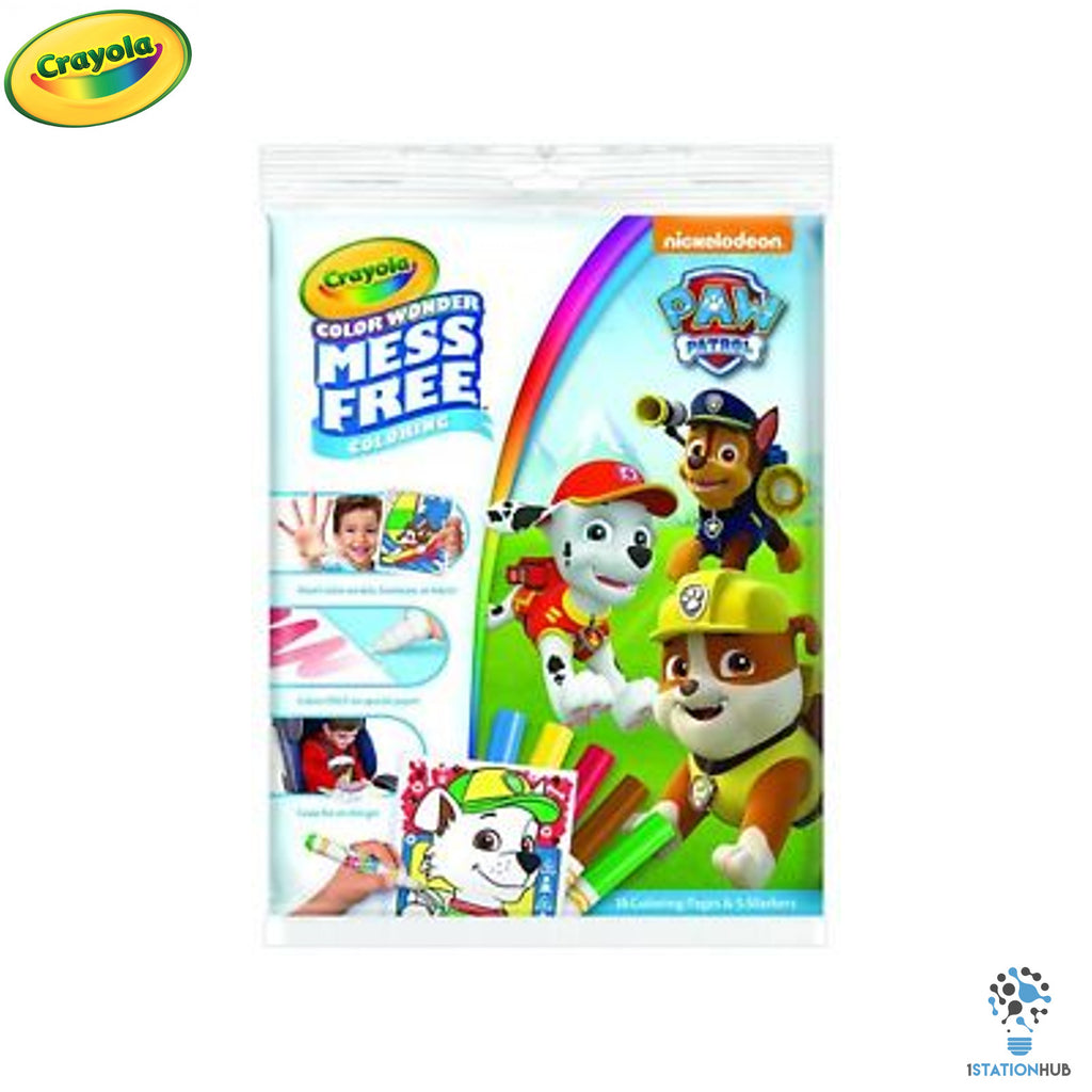 Crayola Colour Wonder | 18 pages + 5 Colour Wonder Markers | Paw Petrol