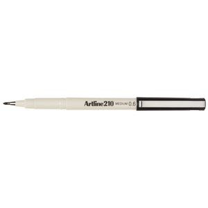 Artline 210 Medium 0.6mm Fineliner | Black