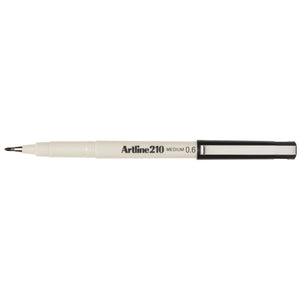Artline 210 Medium 0.6mm Fineliner | Black