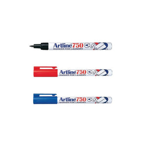 Artline 750 Laundry Permanent Marker | Black Red Blue