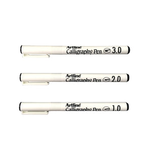 Artline Calligraphy Arabic Pen | Black Ink | 1.0, 2.0, 3.0