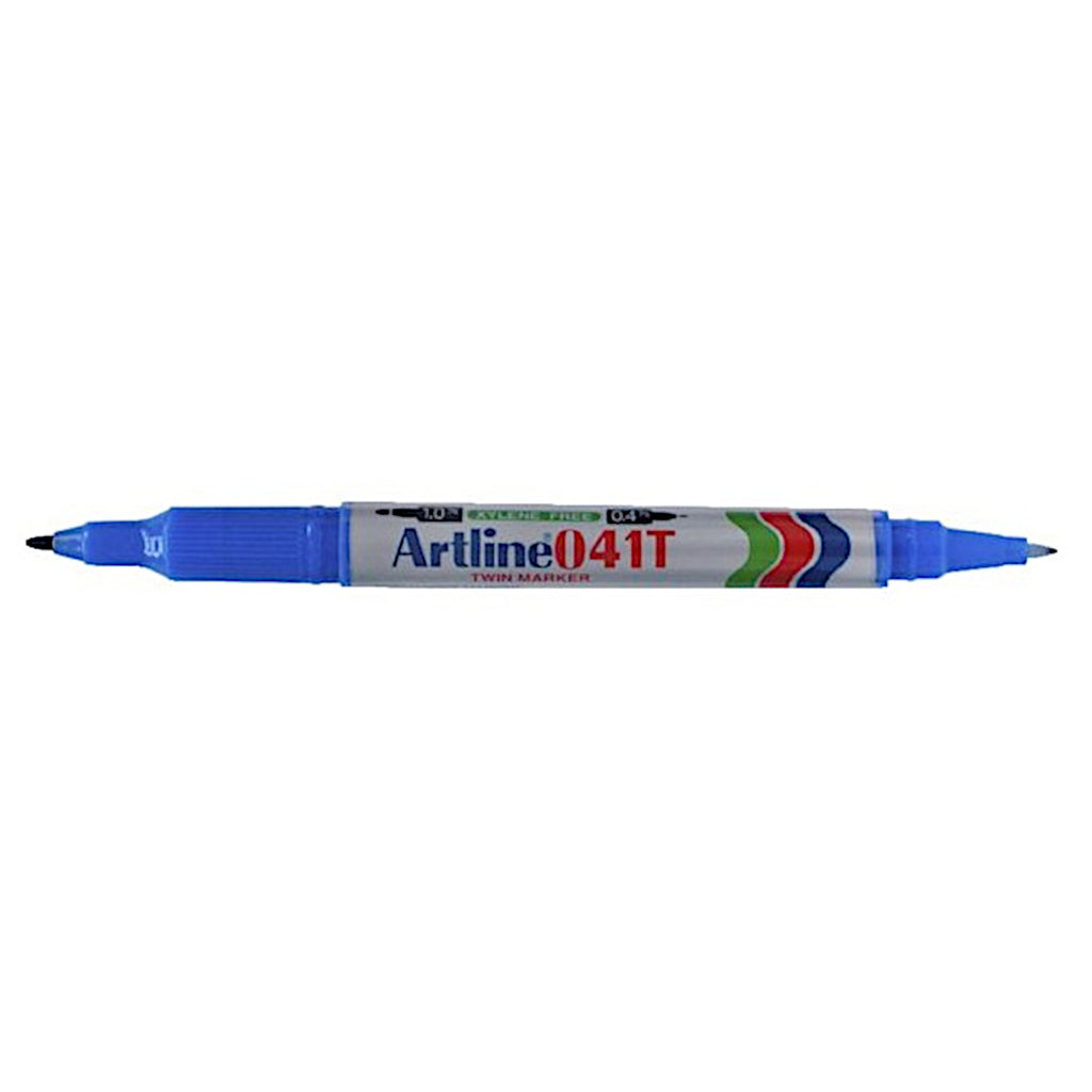 Artline EK-041T Twin Tip Permanent Marker - Blue