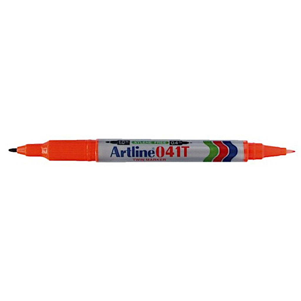 Artline EK-041T Twin Tip Permanent Marker - Orange