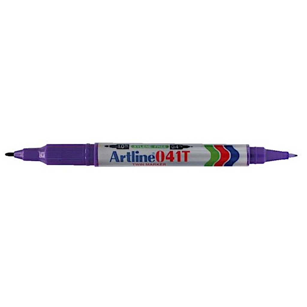 Artline EK-041T Twin Tip Permanent Marker - Purple