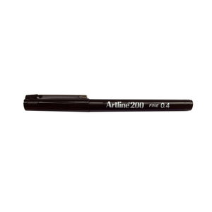 Artline 200 Fineliner | Needle Felt Tip 0.4mm - Black