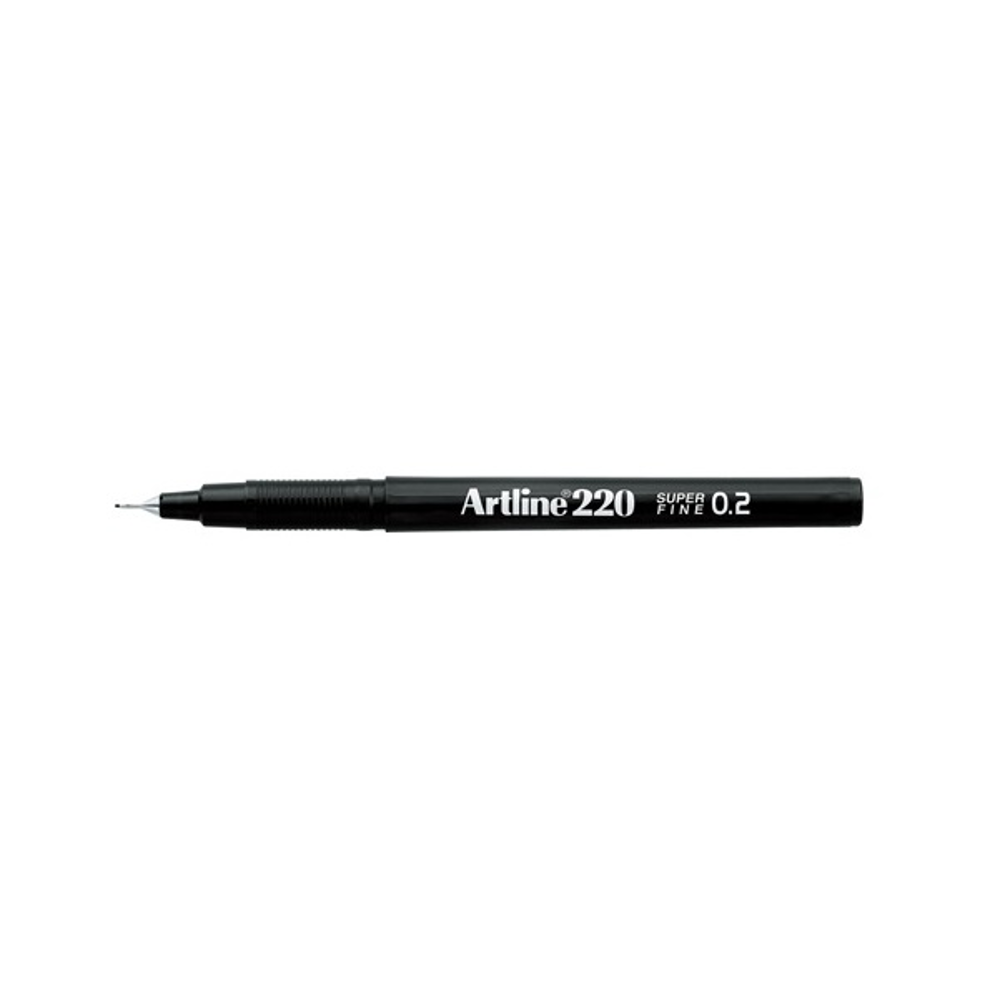Artline EK-220 Fineliner | Needle Felt Tip 0.2mm - Black