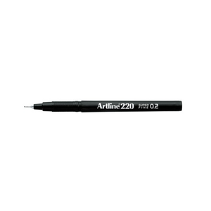 Artline EK-220 Fineliner | Needle Felt Tip 0.2mm - Black