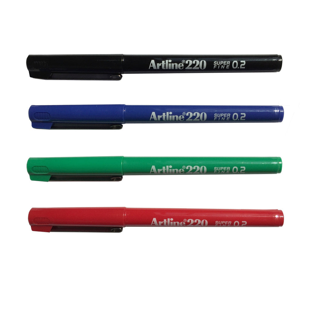 Artline EK-220 Fineliner | Needle Felt Tip 0.2mm