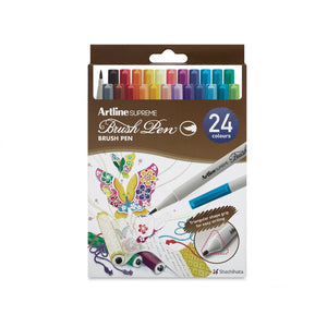 Artline Supreme Brush Pens | Pack of 24 Colours