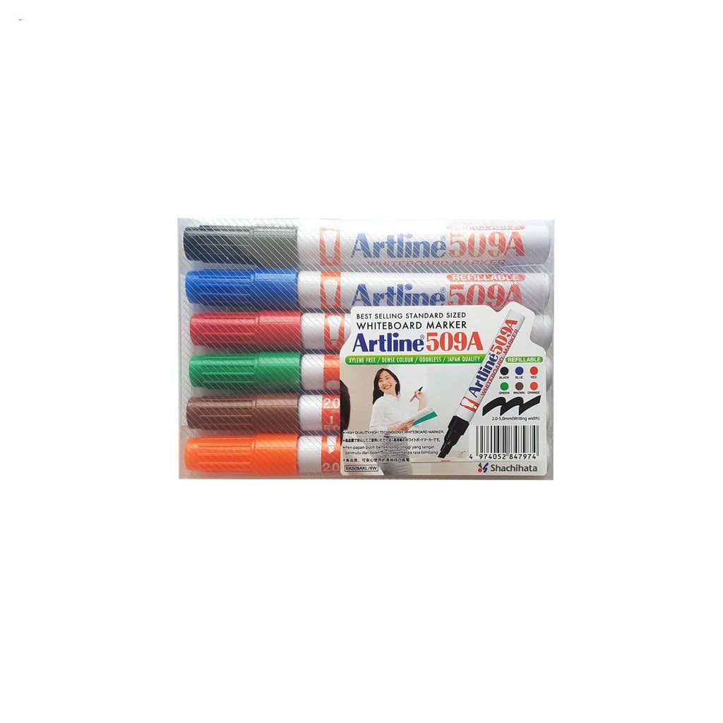 Artline 509A Whiteboard Colour Marker | Chisel Tip 2-5mm Pen
