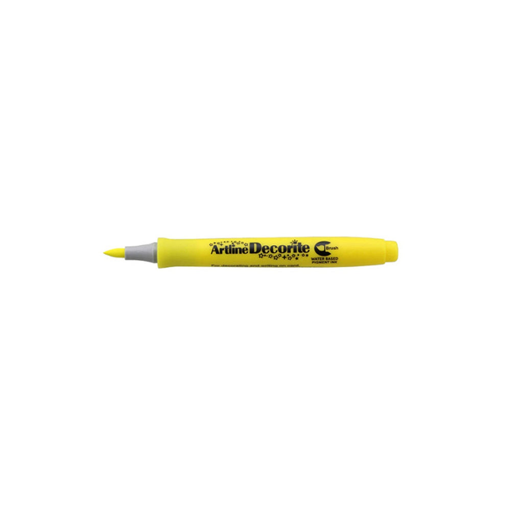 Artline Decorite Markers | Brush Style Marker Pen - Yellow
