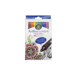 Artline Supreme Fine Pen 0.4mm Nib | 10 Pens