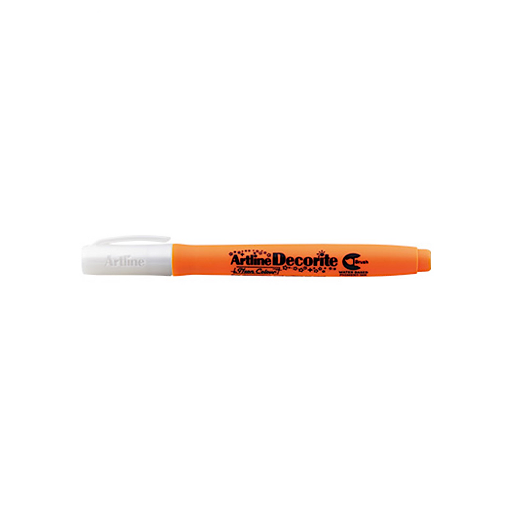 Artline Decorite Neon Markers | Brush Style - Neon Orange