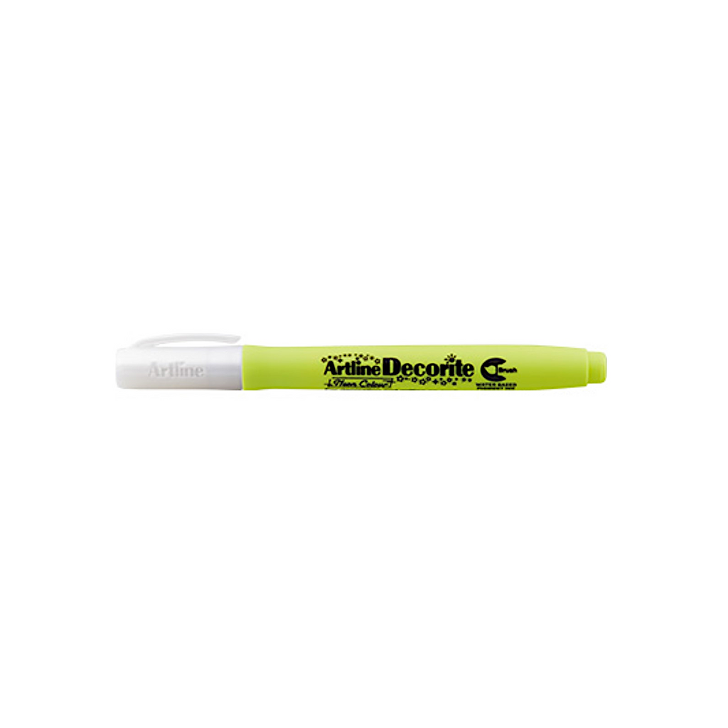 Artline Decorite Neon Markers | Brush Style - Neon Yellow
