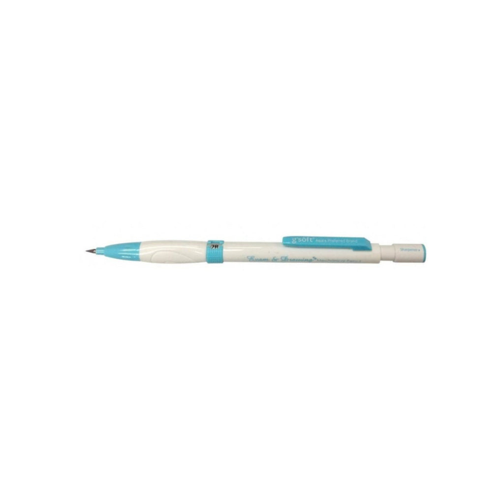 G'Soft Exam and Drawing Mechanical Pencil | White.Blue