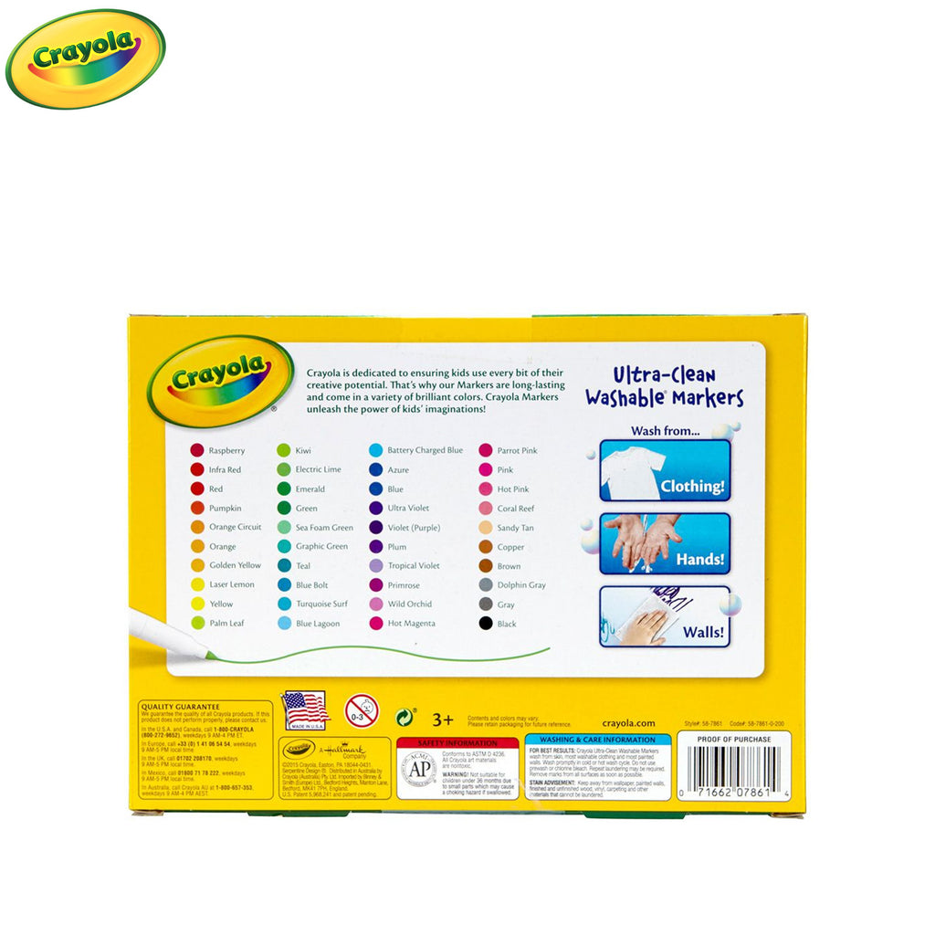 Crayola 40 Count Ultra-Clean Markers | Fine Line