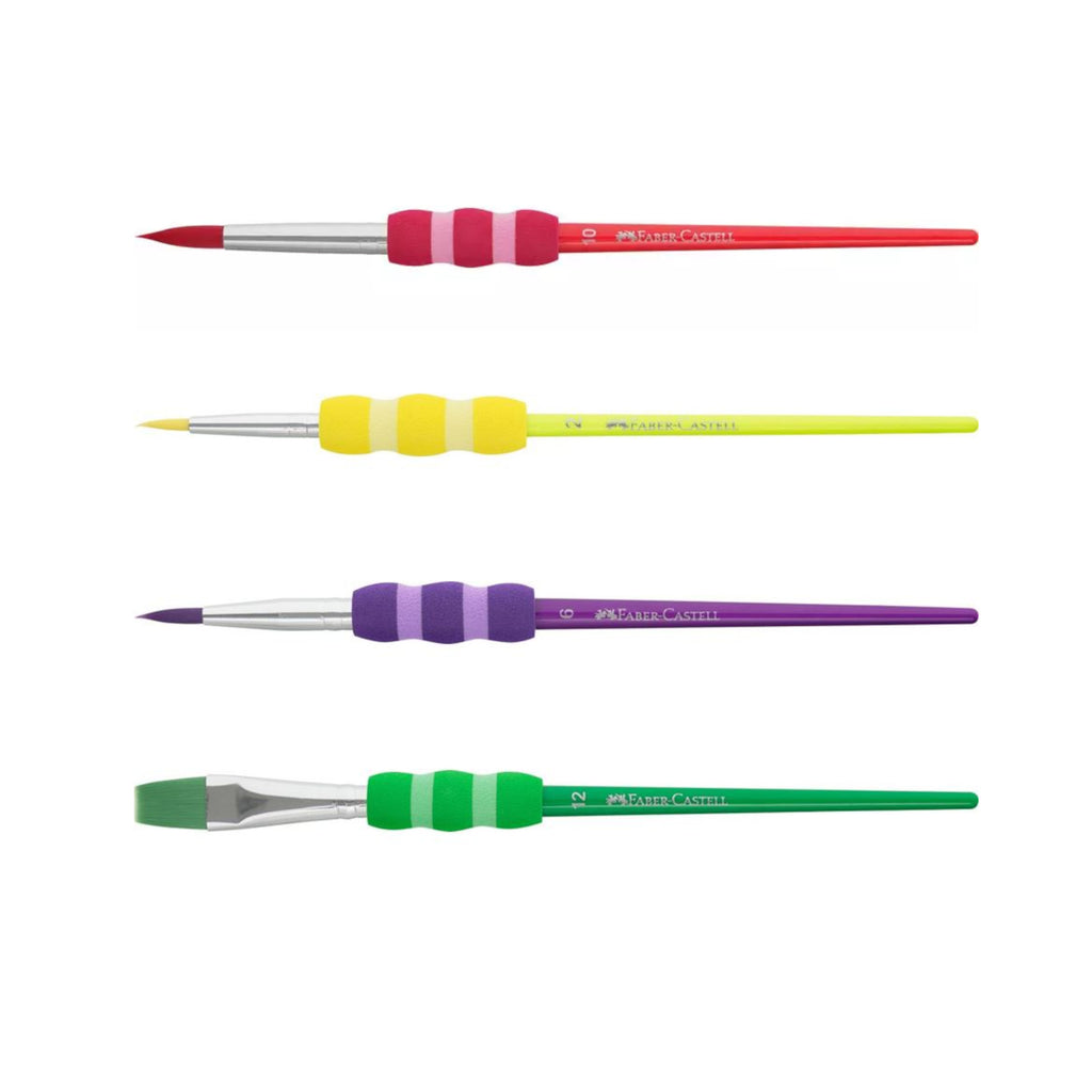 Faber Castell Brush Set with Soft Touch Grip - Bright Set