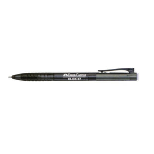 Faber Castell Click X7 | Retractable Ball Point Pen | 0.7mm - Black