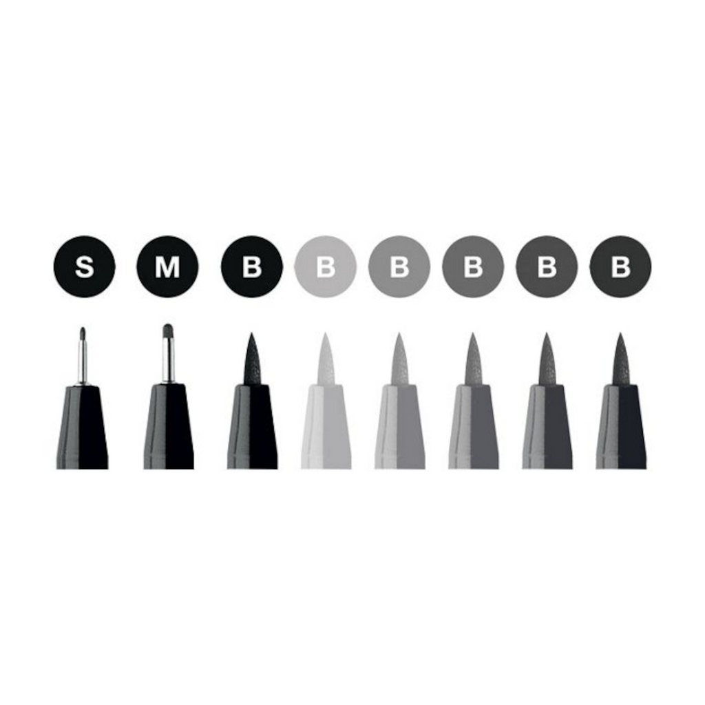 Faber Castell 8 Pitt Artist Pens - Manga Basic Set