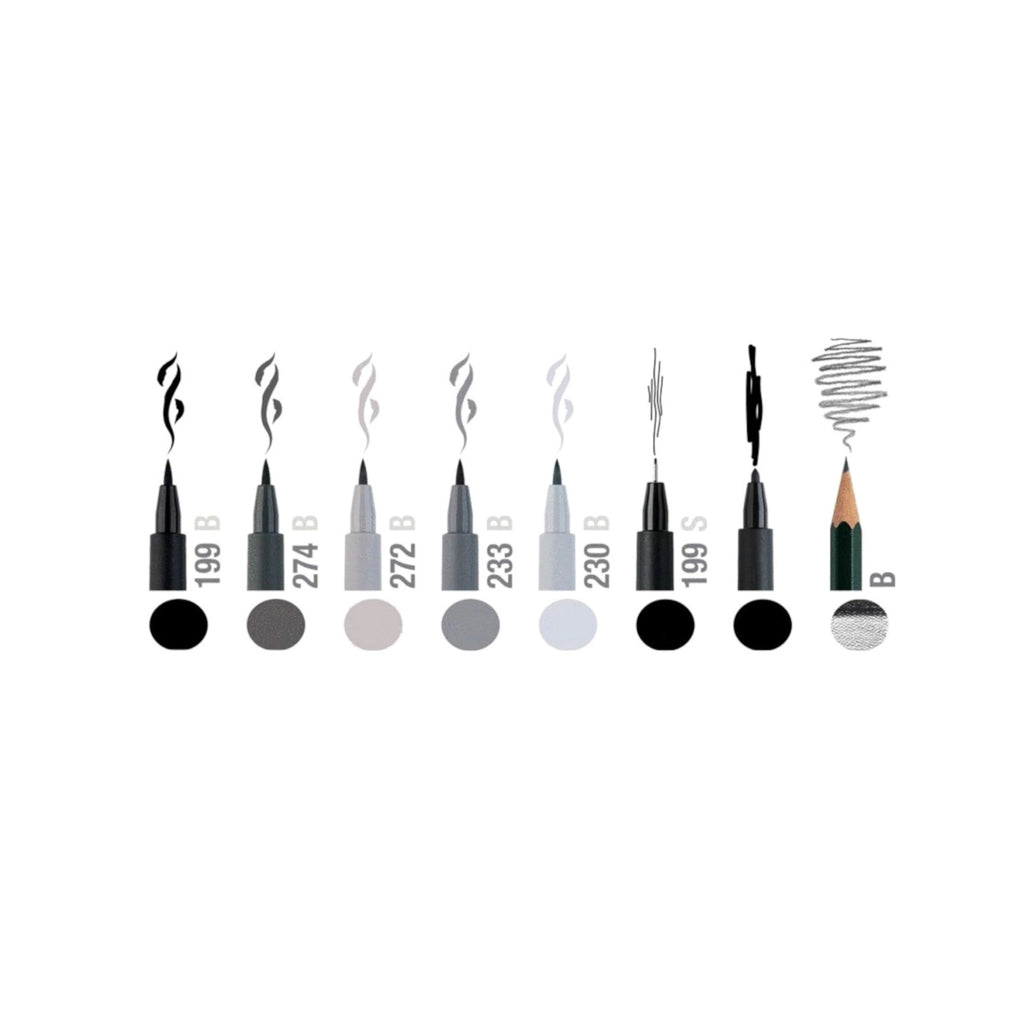 Faber Castell 8 Pitt Artist Pen | Lettering Starter Set