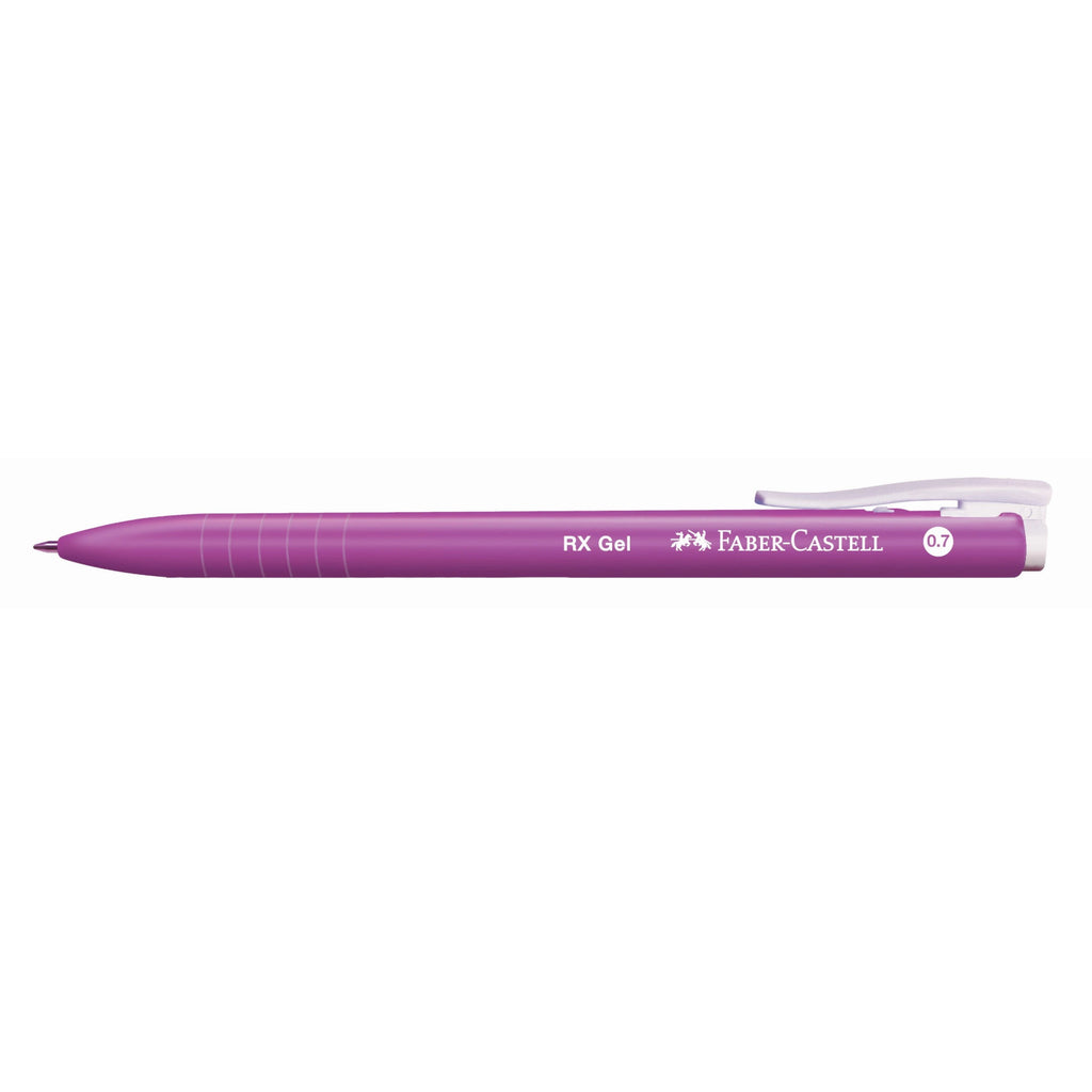 Faber Castell RX Gel Ink 0.7mm Pen - 5pc Colour Set | Lilac