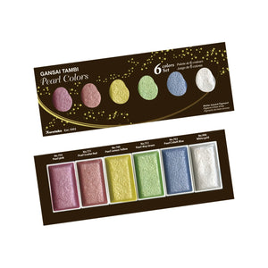 Kuretake Gansai Tambi 6 Colours Set | Pearl Colors