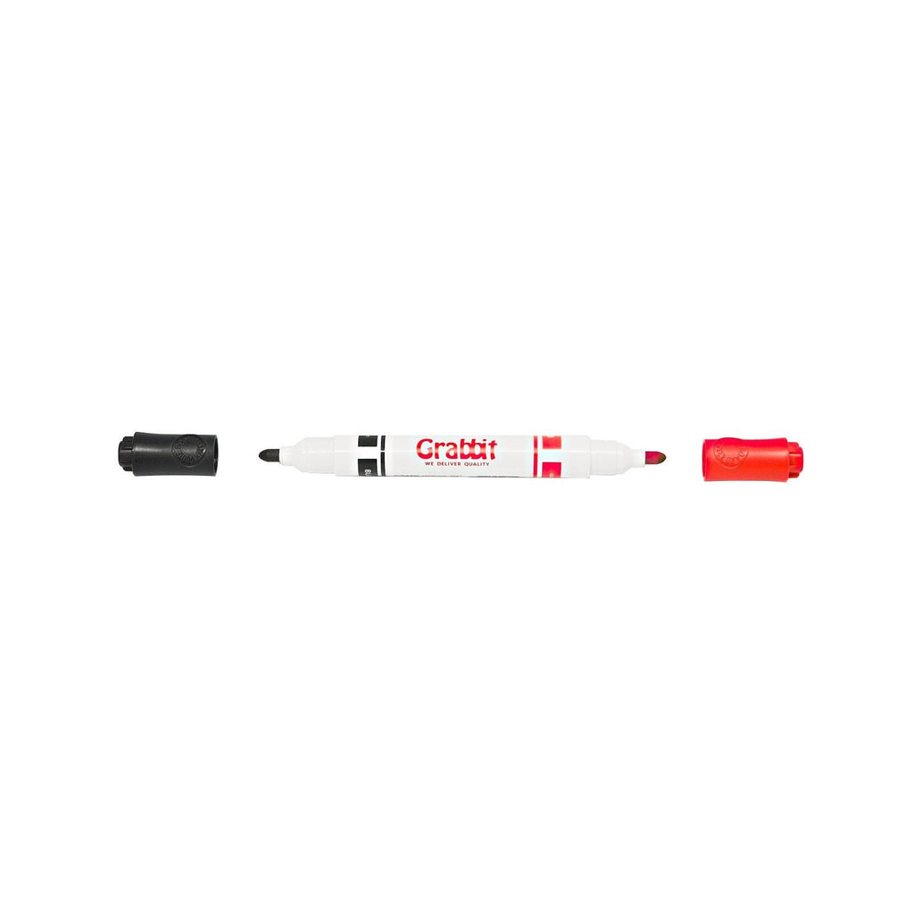 Grabbit Twin-Nib Whiteboard Marker | Dual Colour | Black & Red