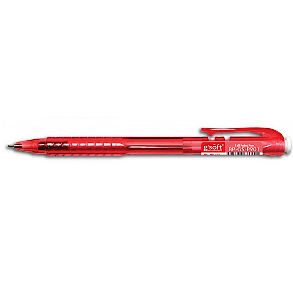 G'Soft P901 Retractable Ball Pen | Needle Tip 0.5mm - Red