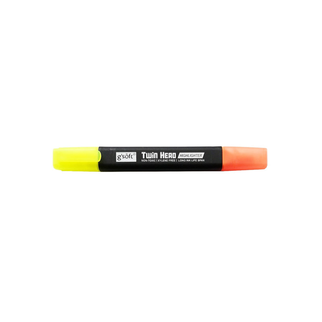 G'Soft Twin Head Highlighter | Orange.Yellow