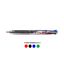 Retractable 4 Colours in 1 Semi Gel Ink Pen | Fine Point - Light Barrel