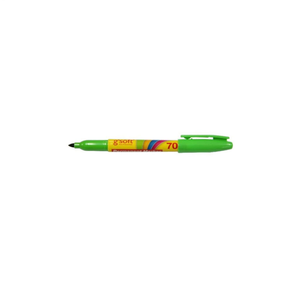 G'Soft 70M Buleet Point Permanent Marker - Light Green