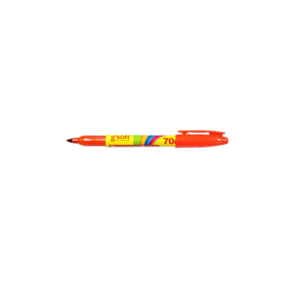 G'Soft 70M Buleet Point Permanent Marker - Orange