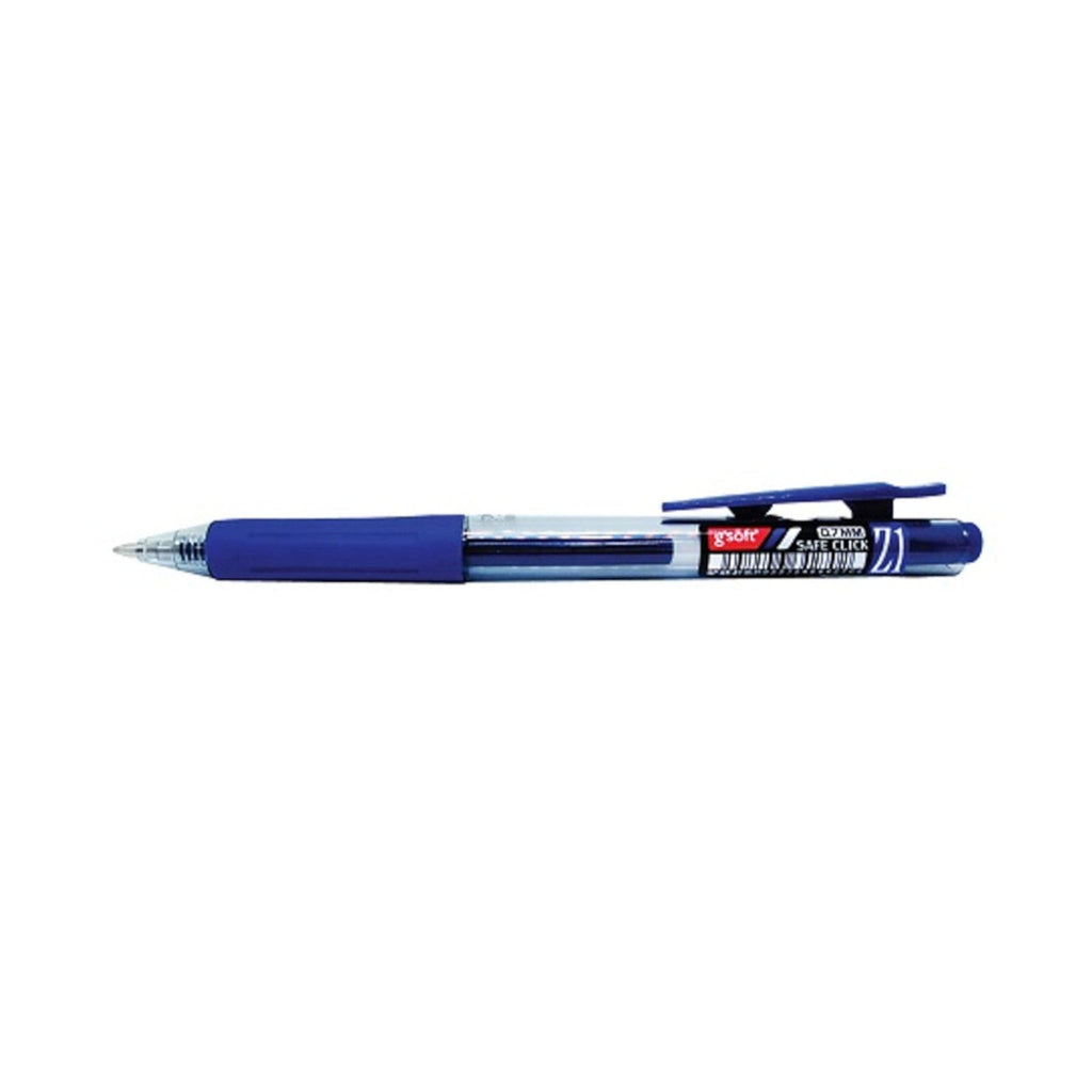 G'Soft Z1 Safe Click Retractable Gel Pen 0.7mm - Blue