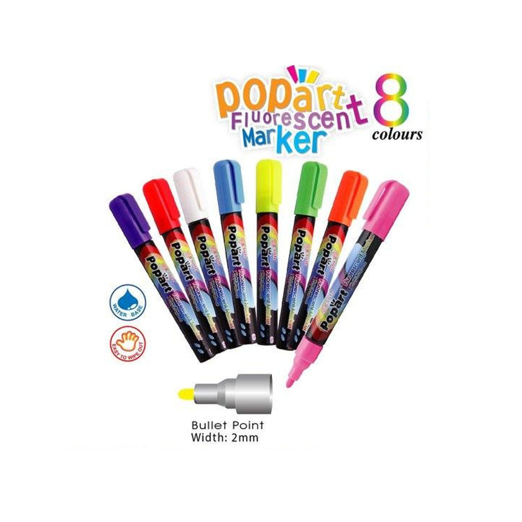 G'Soft Popart Fluorescent Marker Set - 2mm