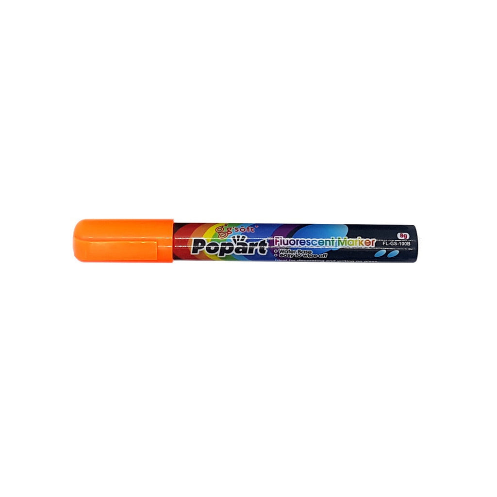G'Soft Popart Fluorescent Marker Liquid Chalk - 2mm - Orange